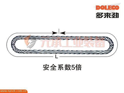 青岛进口起重吊索具厂家销售：DOLECO多来劲无接头钢丝绳索具